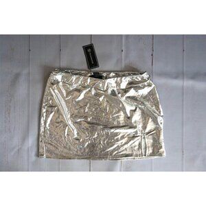 Just Polly New York Metallic Mini Skirt - Size XL, NWT